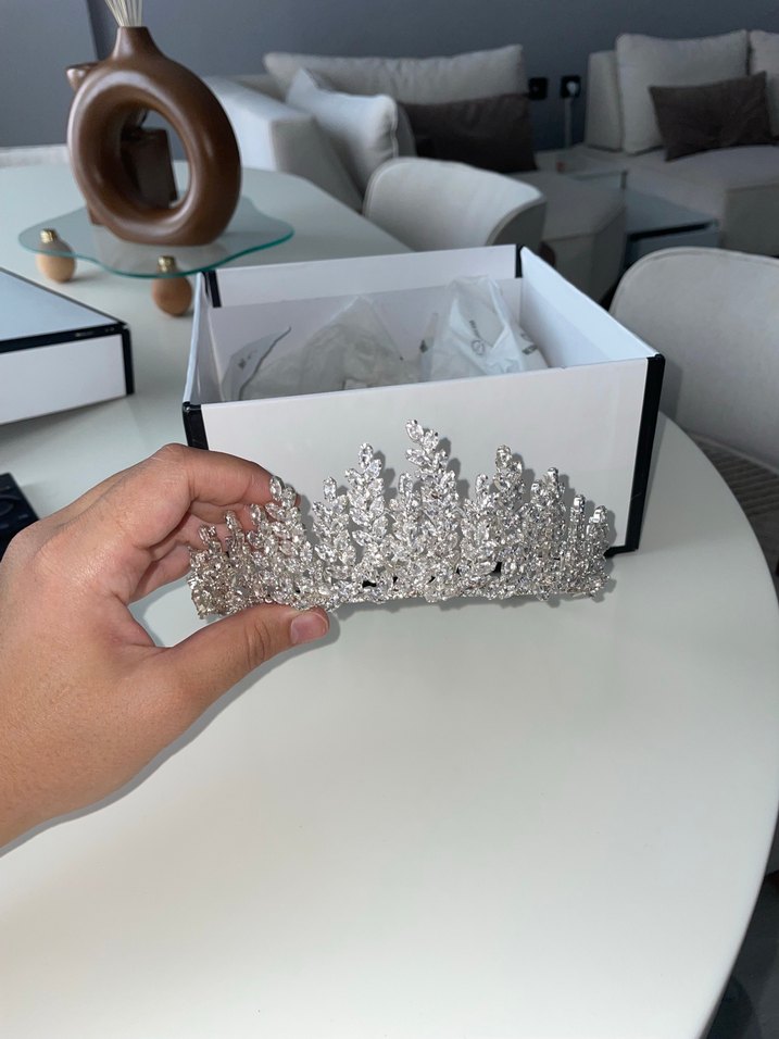 Medihacambaz Lavin Zirkon Taşlı Gelin Tacı - Görsel 3