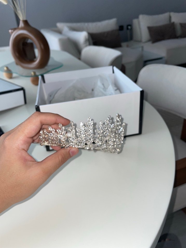 Medihacambaz Lavin Zirkon Taşlı Gelin Tacı - Görsel 2