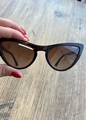 Vogue cateye Parlak Koyu Bej Vintage Kadın Güneş Gözlüğü