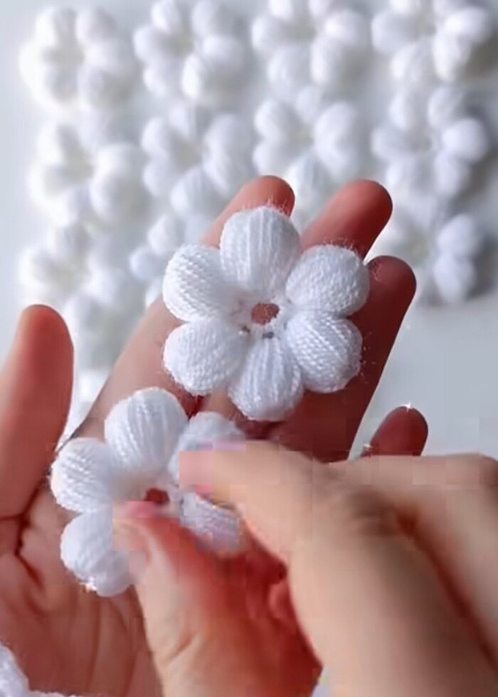 Örgü papatya  her renk  örülür  - Görsel 4