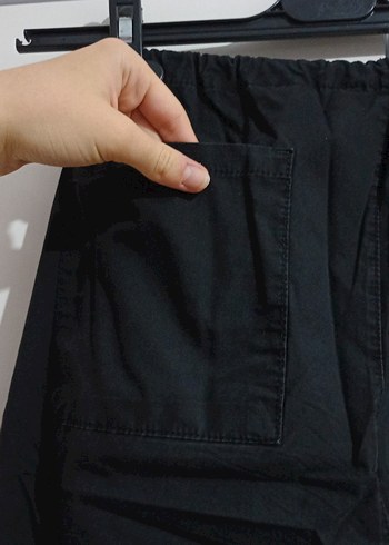 Siyah Kadın Paraşüt Pantolon - Görsel 7