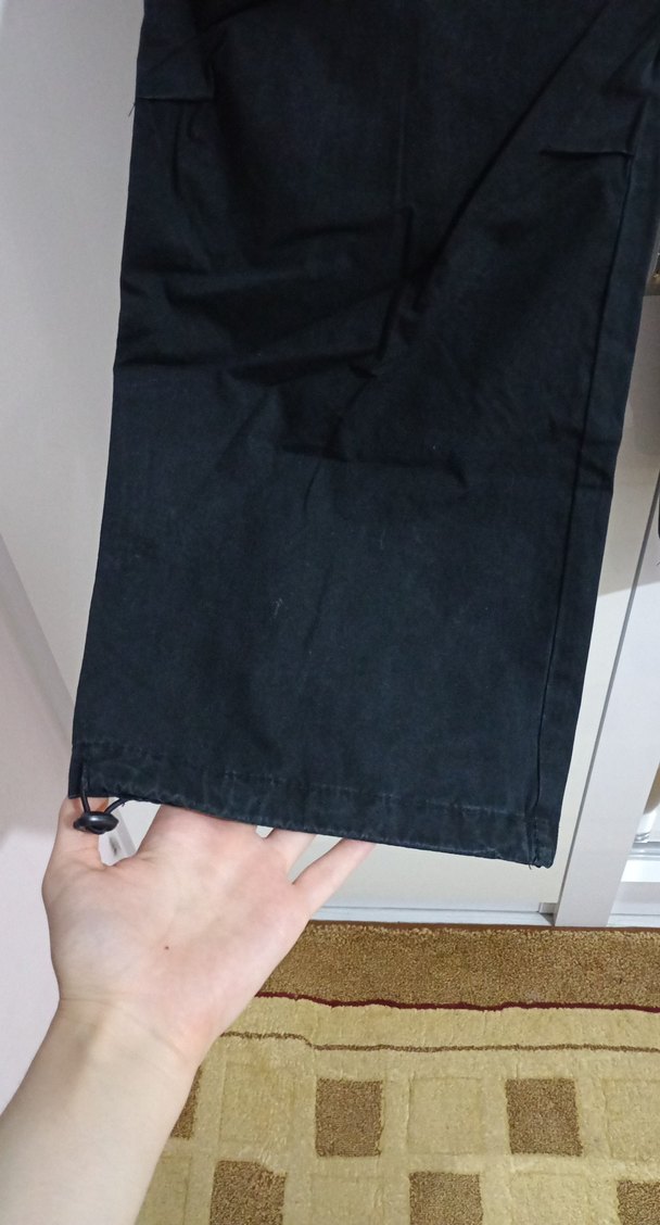 Siyah Kadın Paraşüt Pantolon - Görsel 4