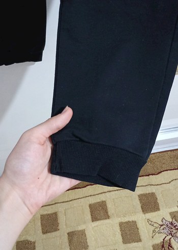 Siyah Kadın Rahat Kesim Eşofman Altı - Görsel 4