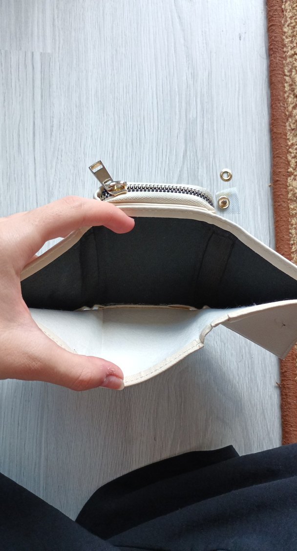 bej renk Deri Fermuarlı Kadın Cüzdanı - Görsel 5