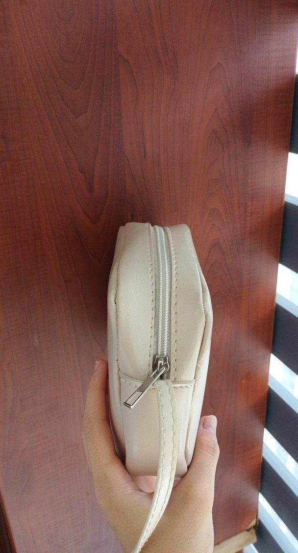 Bej Renk Deri Kadın Çanta - Görsel 4