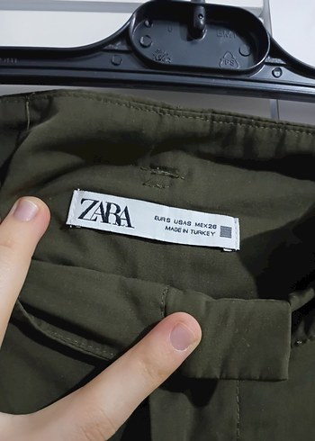 ZARA Haki Rahat Kesim Kadın Paraşüt Pantolon - Görsel 2