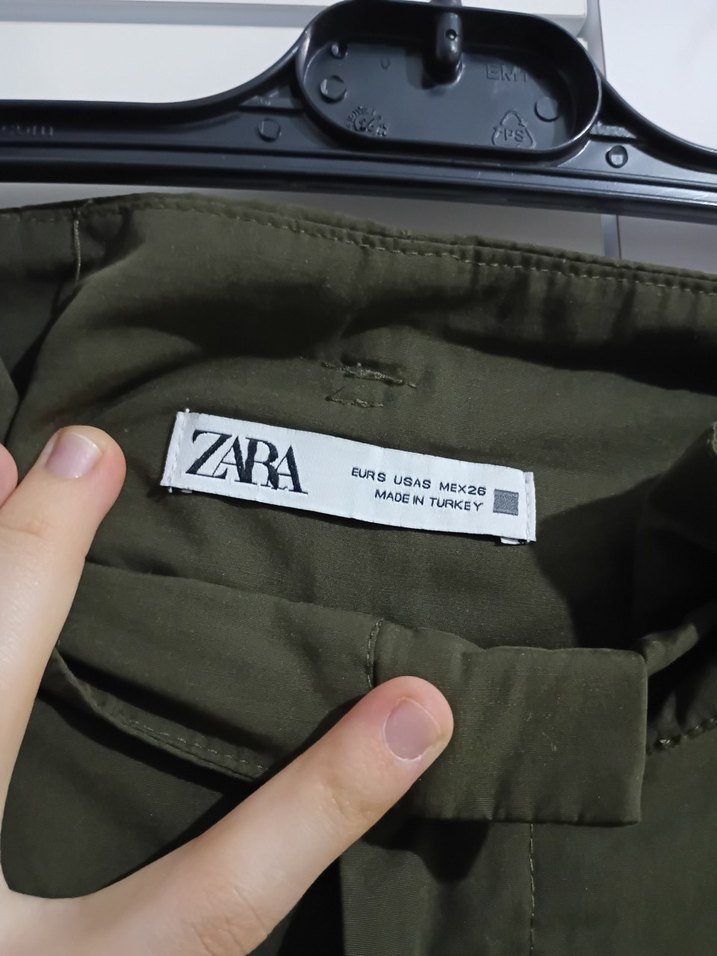 ZARA Haki Rahat Kesim Kadın Paraşüt Pantolon - Görsel 2