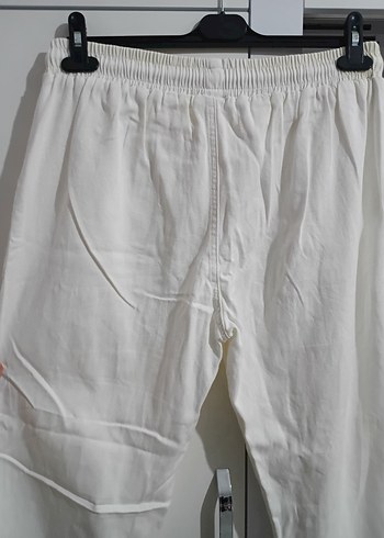 Beyaz Pamuklu Rahat Kesim Kadın eşofman - Görsel 5