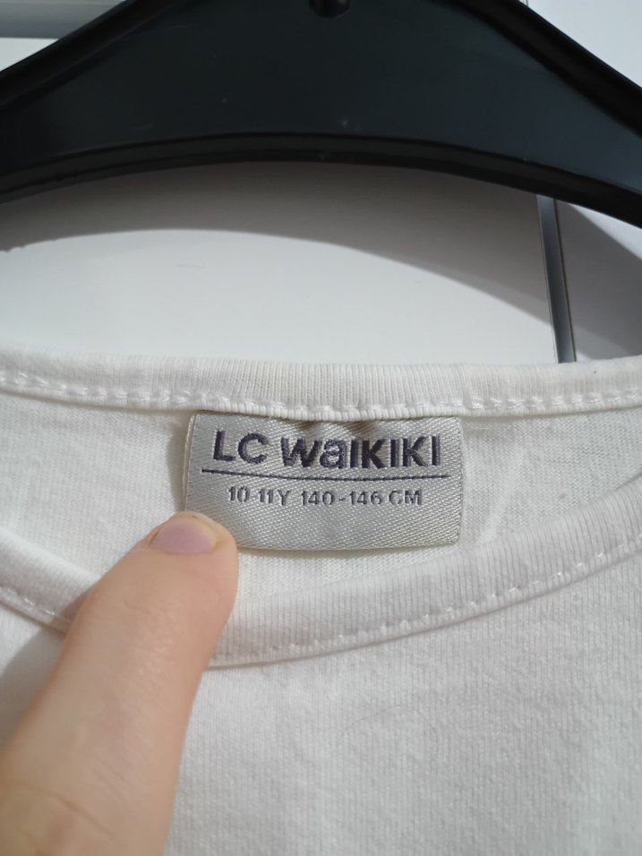 Beyaz Unicorn Baskılı Uzun Kollu Kız Tişörtü - Görsel 3