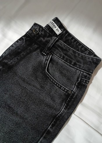 Siyah renk bol Kadın Kot Pantolon - Görsel 9