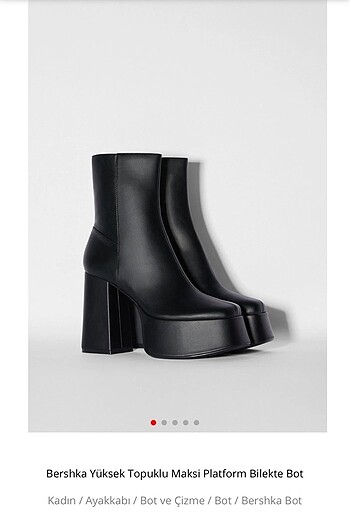 BERSHKA Yüksek Topuklu Maxi Platform Bilekte Bot