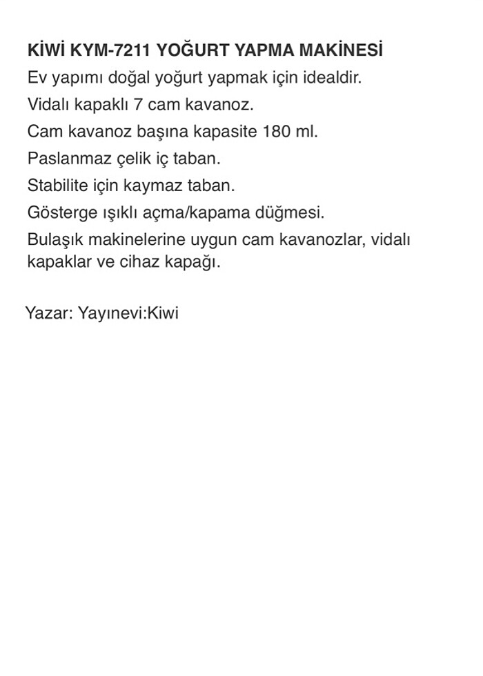 Hiç kullanılmadı sıfır yoğurt yapma makinesi - Görsel 2