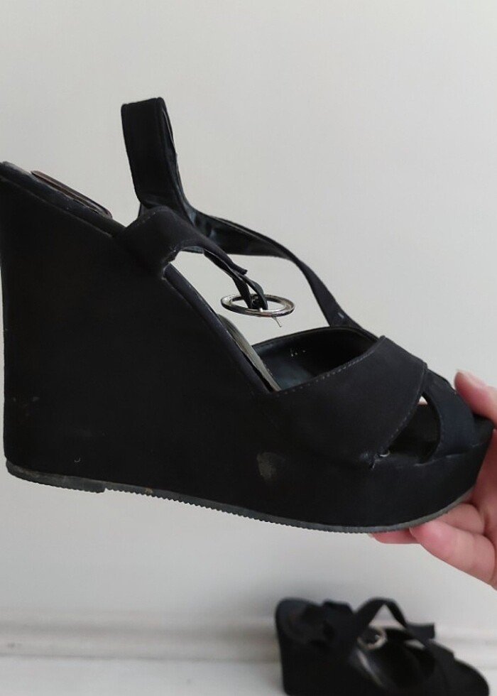 Dolgu topuk ayakkabı  - Görsel 3