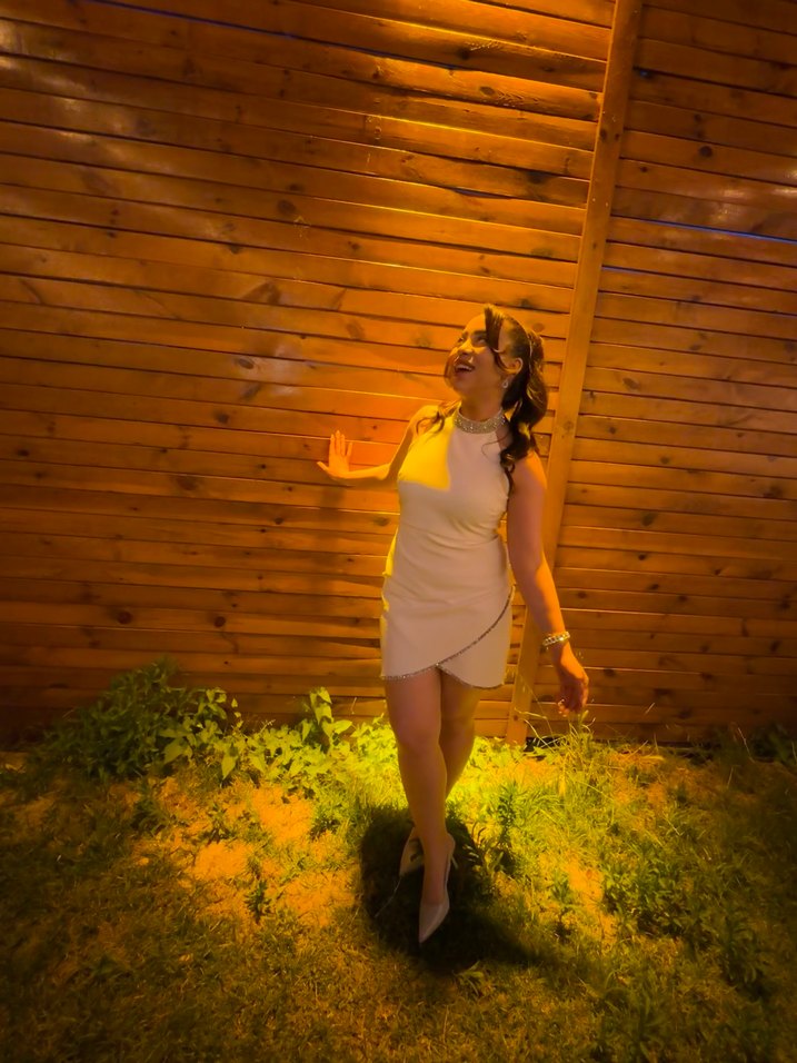 Beyaz Mini elbise abiye nikah - Görsel 4