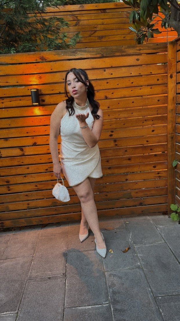 Beyaz Mini elbise abiye nikah - Görsel 5