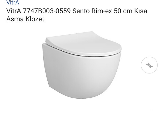 Vitra asma klozet