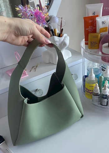 Beden Minimalist Yeşil Deri Kadın Çanta