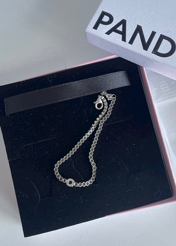 Beden Pandora Zincir Detaylı Pembe Kadın Bileklik