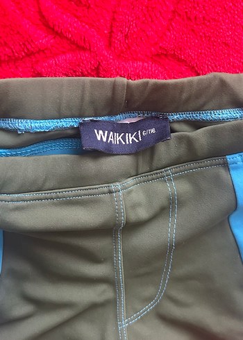 Erkek Yüzme Şortu, Kırmızı ve Yeşil - Görsel 3