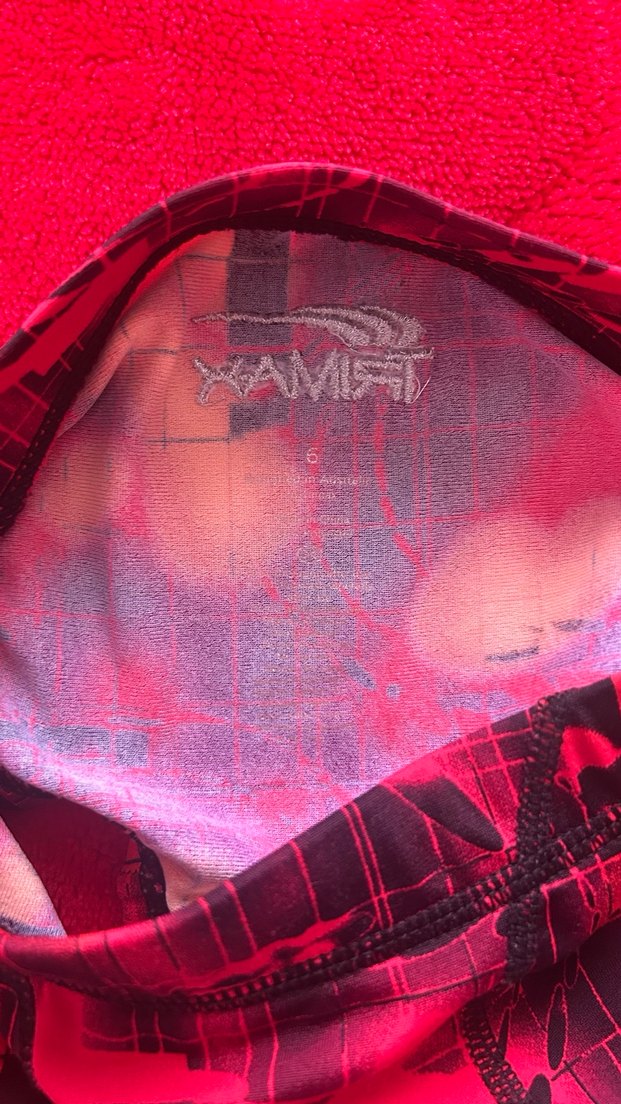 Erkek Yüzme Şortu, Kırmızı ve Yeşil - Görsel 4