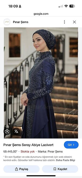 Pınar Şems abiye