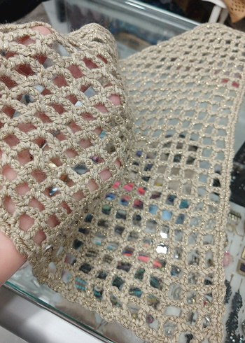 Bej Örgü Kadın Bere takımı - Görsel 3