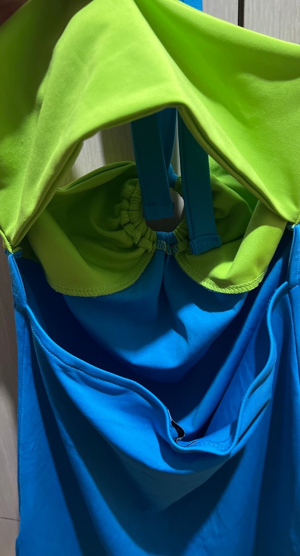 Renkli Mavi Kadın Midi Elbise - Görsel 4