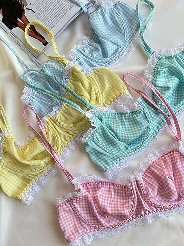 m Beden Pinterest Model Pembe Bralet Takım - 80B