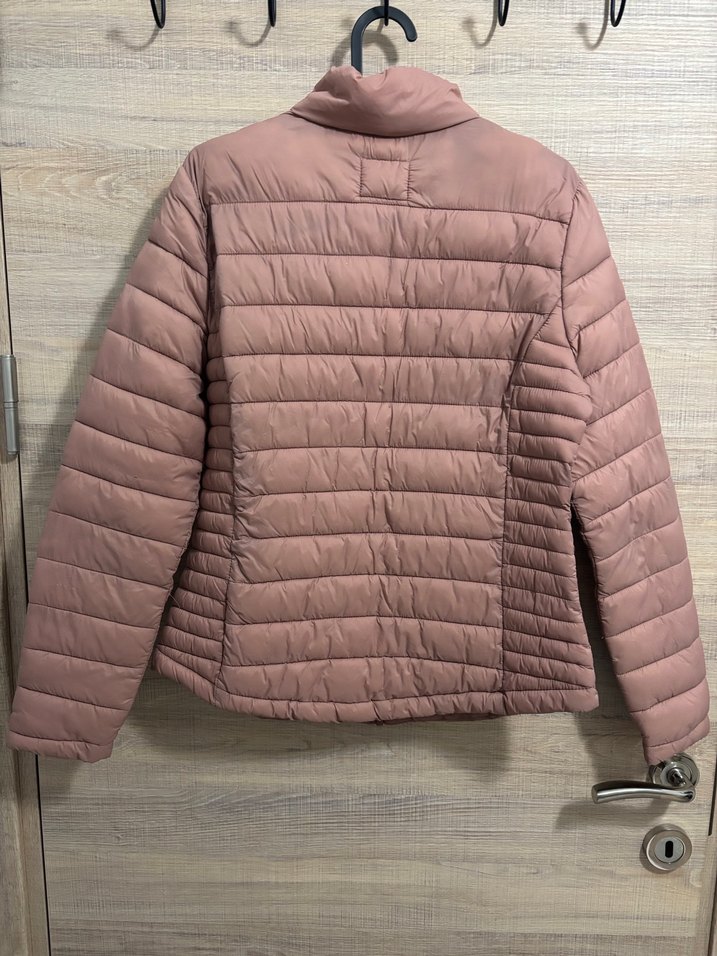 Toz pembe Kadın Midi Kışlık Mont Fermuarlı - Görsel 3