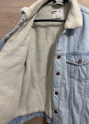 Düğmeli Rahat Kesim Mavi Denim Ceket - Görsel 3