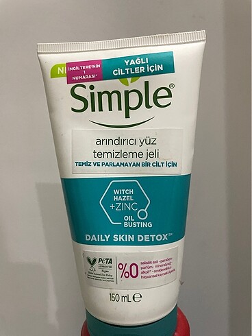 simple arındırıcı yüz temizleme jeli