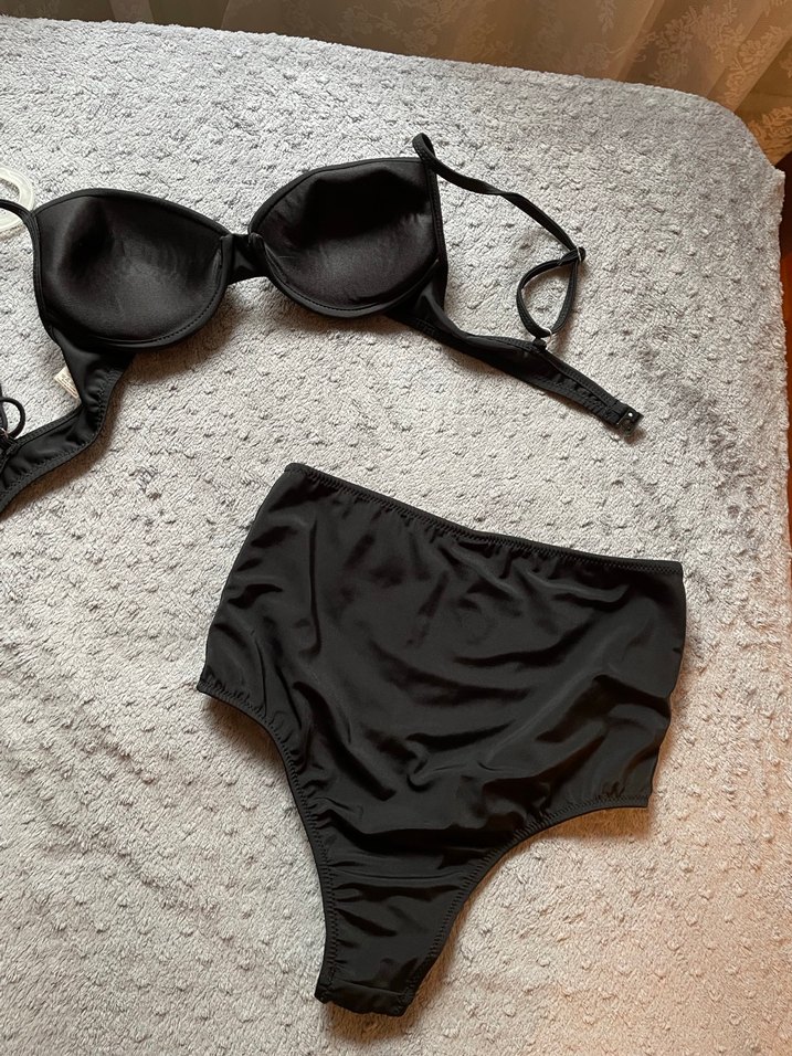 Siyah Strappy Mini Bikini Takımı - Görsel 2