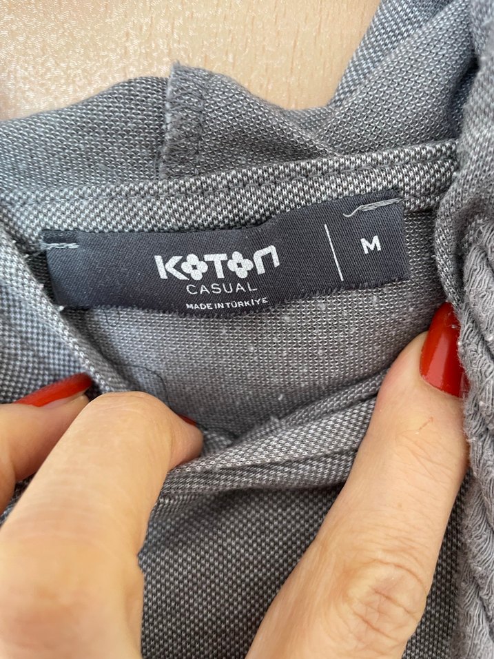 Gri Kısa Kollu  erkek Sweatshirt - Görsel 3