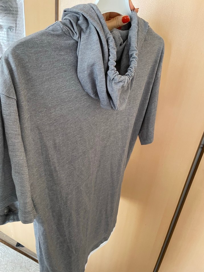 Gri Kısa Kollu  erkek Sweatshirt - Görsel 2