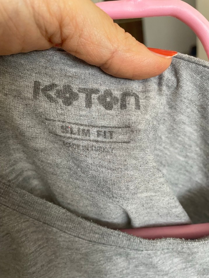 Gri Kısa Kollu Large beden erkek tişört - Görsel 2