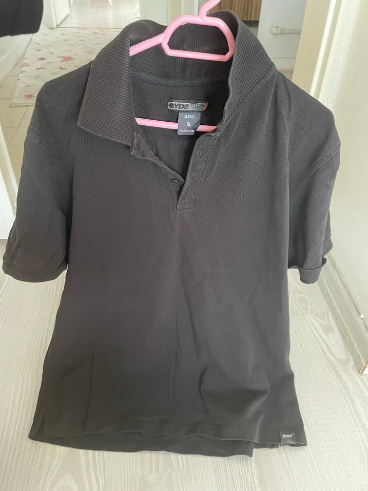 Erkek Siyah Kısa Kollu Polo Tişört - Görsel 2