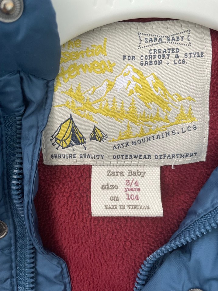 Zara  Mavi Erkek Çocuk Mont - Görsel 4