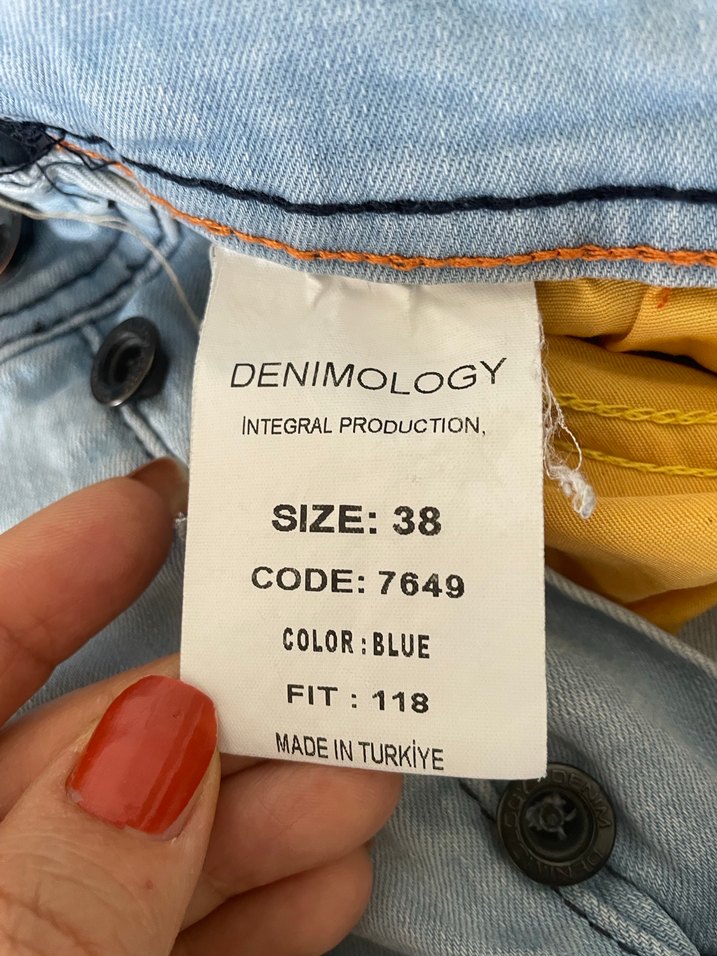 Gri Düğmeli Erkek Denim Pantolon - Görsel 4