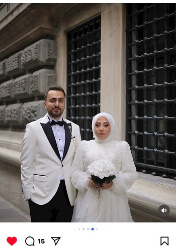  Beden beyaz Renk Dantel Detaylı Beyaz Gelin Buketi