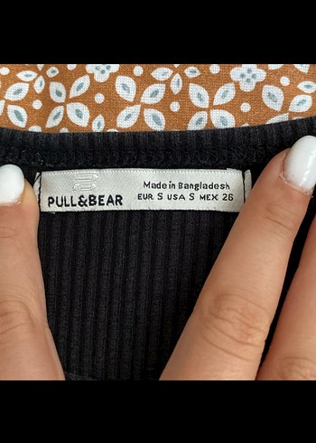 Pull and Bear Siyah Kolsuz crop pull&bear