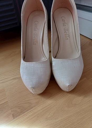 38 Beden Bej Carla Bella Dolgu Topuklu Kadın Stiletto