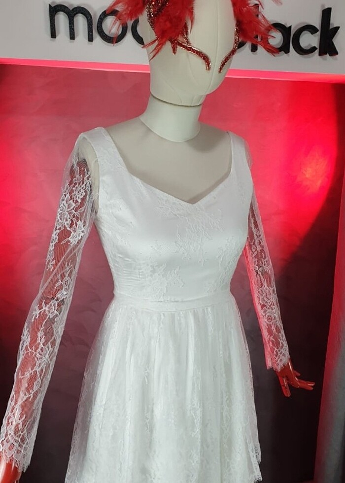 Özel Tasarım Dantel Gelinlik - Görsel 5