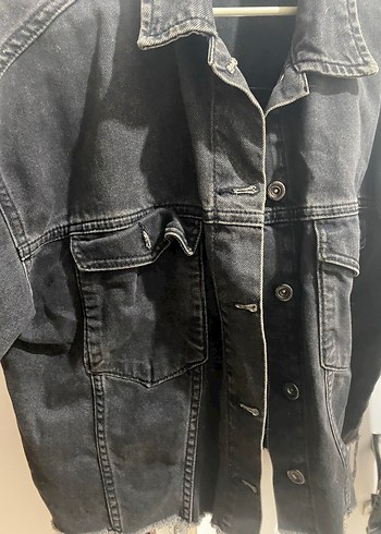 Siyah Kadın Denim Ceket - Görsel 3