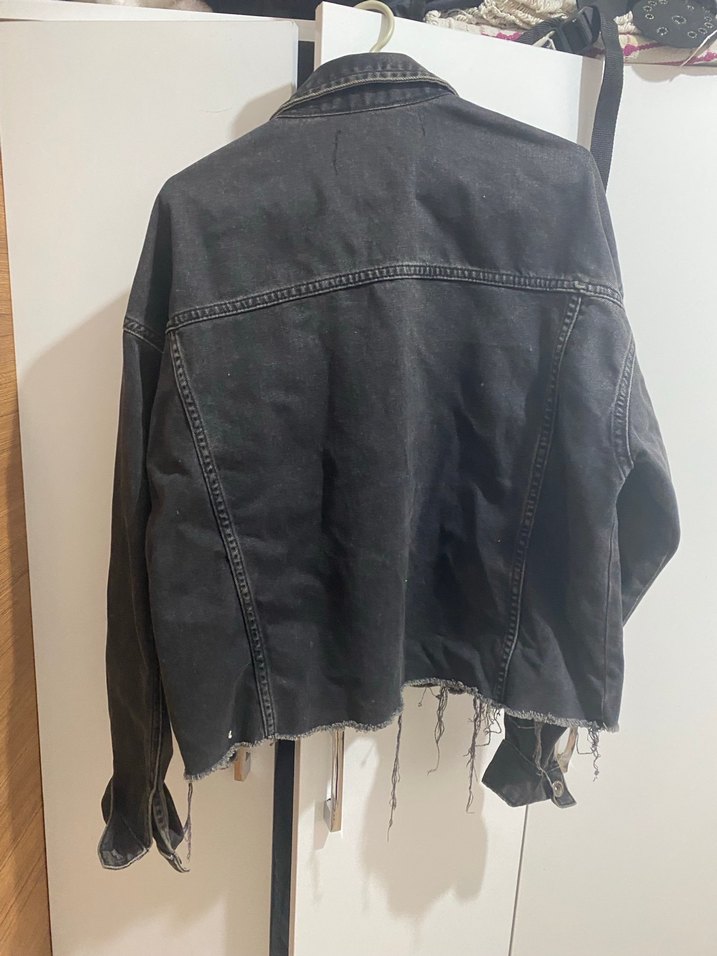 Siyah Kadın Denim Ceket - Görsel 4