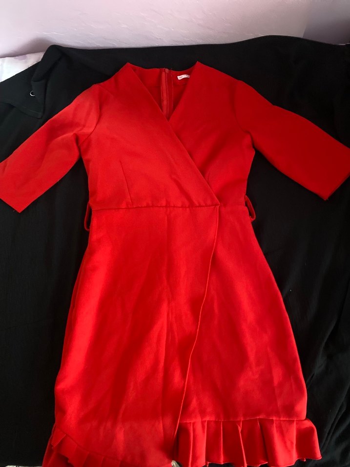 Kırmızı Kadın Elbise - Görsel 2