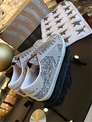 Golden goose delux gümüş bej renk sneakers