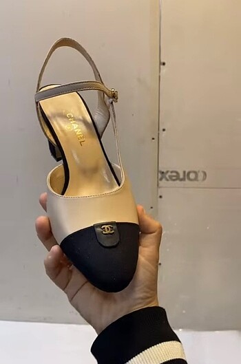 CHANEL BEJ RENK KLASİK TOPUKLU GERCEK DERİ