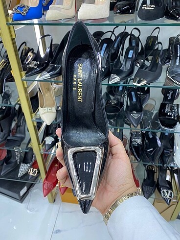 38 Beden YSL SİYAH RUGAN STİLETTO