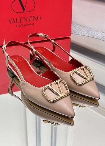 38 Beden Valentino nude Gold tokalı babet