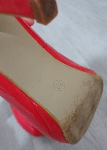 39 Beden kırmızı Renk Kırmızı Minimalist Stiletto Topuklu Kadın Ayakkabı